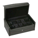 Load image into Gallery viewer, Diplomat 10-Piece Carbon Fiber Watch Box – Removable Trays