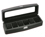 Load image into Gallery viewer, (6) Diplomat Carbon Fiber Watch Box with Clear Top
