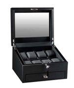 Load image into Gallery viewer, Volta 8 Carbon Fiber Watch Box With Extra Storage Compartment