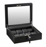 Load image into Gallery viewer, Volta 8 Carbon Fiber Watch Box With Glass Top
