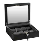 Cargar imagen en el visor de la galería, Volta 8 Carbon Fiber Watch Box With Glass Top - Watch Box Co.