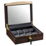 Load image into Gallery viewer, Volta 8-Piece Ebony Wood Watch Case