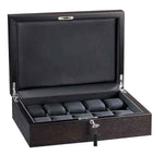 Load image into Gallery viewer, Volta 10-Piece Rustic Wood Watch Case in Brown