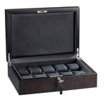 Load image into Gallery viewer, Volta 10-Piece Rustic Wood Watch Case in Brown