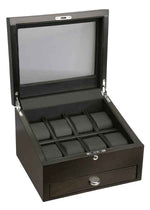 Load image into Gallery viewer, Volta 8-Piece Wood Watch Storage Case – Extra Storage Solution