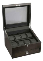 Load image into Gallery viewer, Volta 8-Piece Wood Watch Storage Case – Extra Storage Solution - Watch Box Co.