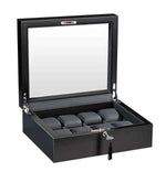 Cargar imagen en el visor de la galería, Volta 8-Piece Rustic Brown Matte Watch Case - Watch Box Co.