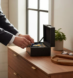 Load image into Gallery viewer, Diplomat 10-Piece Carbon Fiber Watch Case with Tool Kit Drawer - Watch Box Co.