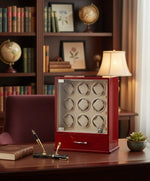 Load image into Gallery viewer, Diplomat Estate Collection Rosewood Watch Winder for Nine Timepieces - Watch Box Co.