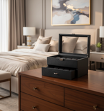 Load image into Gallery viewer, Lifestyle image with actual Diplomat watch box in bedroom setting