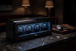 Cargar imagen en el visor de la galería, Lifestyle - Volta Black Oak Four Watch Winder