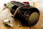 Load image into Gallery viewer, Diplomat 3-Piece Travel Watch Case – Black Leather - Watch Box Co.