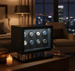 Load image into Gallery viewer, Volta Carbon Fiber Eight Watch Winder - Premium Storage Solution - Watch Box Co.