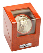 Load image into Gallery viewer, Diplomat Burlwood Watch Winder for Large Faced Watches - Watch Box Co.