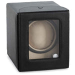 Load image into Gallery viewer, Diplomat Black Leather Watch Winder - Luxurious Single Watch Storage