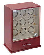 Load image into Gallery viewer, Diplomat Estate Collection Rosewood Watch Winder for Nine Timepieces - Watch Box Co.