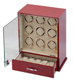 Load image into Gallery viewer, Diplomat Estate Collection Rosewood Watch Winder for Nine Timepieces - Watch Box Co.
