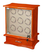 Load image into Gallery viewer, Diplomat Estate Collection Burl Wood Watch Winder for Nine Timepieces