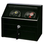 Load image into Gallery viewer, Diplomat Watch Winder - Piano Black Four Watch Winder