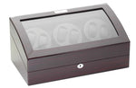 Cargar imagen en el visor de la galería, Diplomat Ebony Wood Six Watch Winder for Luxury Timepieces - Watch Box Co.