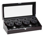 Load image into Gallery viewer, Diplomat Ebony Wood Eight Watch Winder - Elegant Storage Solution - Watch Box Co.
