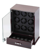 Load image into Gallery viewer, Diplomat Estate Collection Ebony Wood Watch Winder for Nine Watches