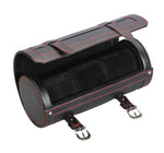 Load image into Gallery viewer, Diplomat 3-Piece Travel Watch Case – Black Leather