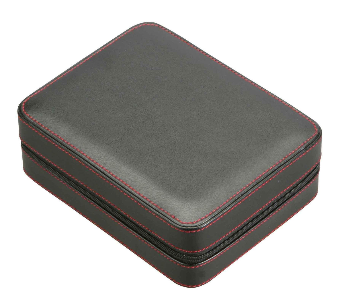 4-Piece Travel Watch Case - Black Fabric Interior | Watch Box Co.