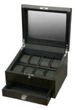 Load image into Gallery viewer, Volta 8-Piece Wood Watch Storage Case – Extra Storage Solution