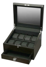 Load image into Gallery viewer, Volta 8-Piece Wood Watch Storage Case – Extra Storage Solution