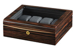 Cargar imagen en el visor de la galería, Volta 8-Piece Ebony Wood Watch Case - Watch Box Co.
