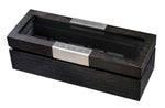 Cargar imagen en el visor de la galería, Volta 6-Piece Matte Charcoal Wood Watch Case - Watch Box Co.