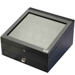 Load image into Gallery viewer, Volta Carbon Fiber Watch Case with 15 Compartments and Extra Storage