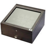 Cargar imagen en el visor de la galería, Volta 15 Compartment Wood Watch Box with Extra Storage for Organized Timepieces - Watch Box Co.