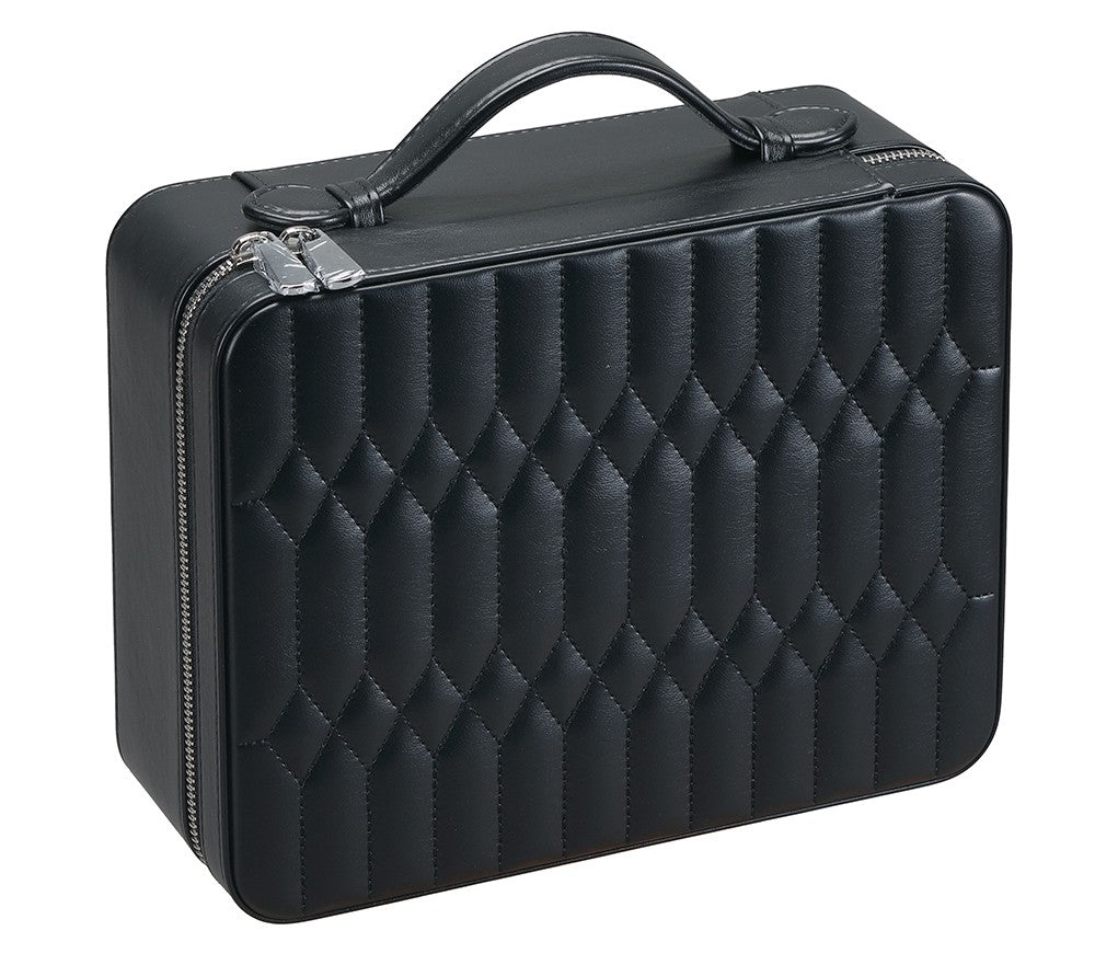 Volta Black Leather Watch Box & Jewelry Storage Box