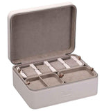 Load image into Gallery viewer, Volta Jewelry Case - 4-Piece Combination Watch & Jewelry Case in Nude Leather - Watch Box Co.