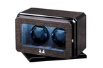 Load image into Gallery viewer, Volta Black Oak Double Watch Winder with Rotation Base - Watch Box Co. - 1

