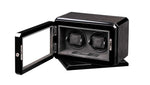 Cargar imagen en el visor de la galería, Volta Black Oak Watch Winder with Rotation Base - Double Capacity - Watch Box Co.