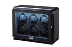Load image into Gallery viewer, Volta Black Oak Watch Winder for Six Watches - Elegant and Efficient Storage