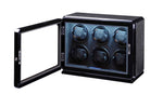 Load image into Gallery viewer, Volta Black Oak Watch Winder for Six Watches - Elegant and Efficient Storage - Watch Box Co.