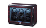 Load image into Gallery viewer, Volta Dark Rosewood Watch Winder for Six Watches - Watch Box Co.