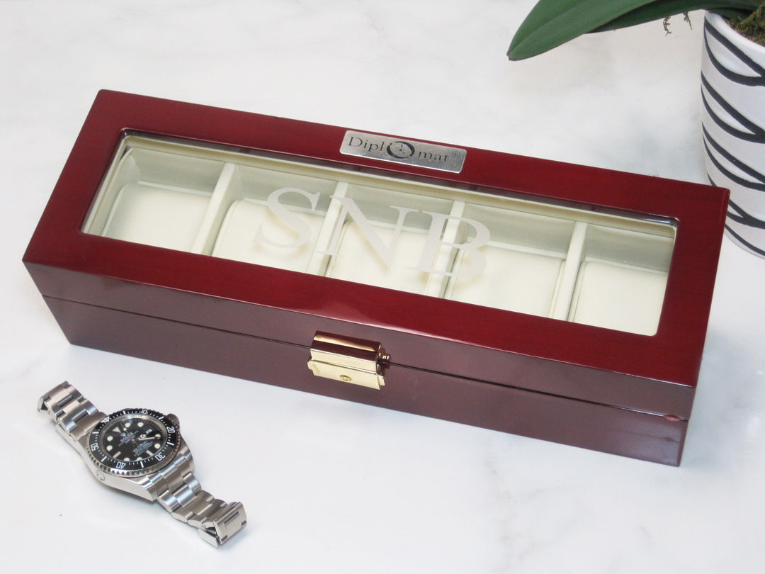 (5) Glossy Rosewood Watch Box - Watch Box Co. - 3