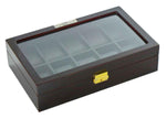 Cargar imagen en el visor de la galería, Diplomat 10-Piece Ebony Wood Watch Box - Watch Box Co.