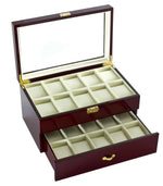 Cargar imagen en el visor de la galería, Diplomat 20-Piece Rosewood Watch Box - Watch Box Co.