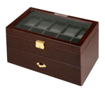 Load image into Gallery viewer, Diplomat 20-Piece Dark Ebony Wood Watch Box