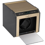Load image into Gallery viewer, Diplomat Brushed Champagne Aluminum Single Watch Winder With L.E.D Lighting.
