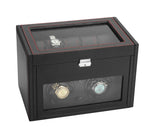 Load image into Gallery viewer, Diplomat Modena Black Carbon Fiber Watch Winder with 10-Watch Storage