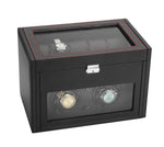 Load image into Gallery viewer, Diplomat Modena Black Carbon Fiber Watch Winder with 10-Watch Storage - Watch Box Co.