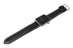 Load image into Gallery viewer, Mitri Genuine Leather Black Watch Strap With Contrast Stitching For Apple Watch - Watch Box Co. - 2
