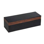 Load image into Gallery viewer, 5-Slot Flip Top Carbon Fiber Watch Box with Wood Grain Trim